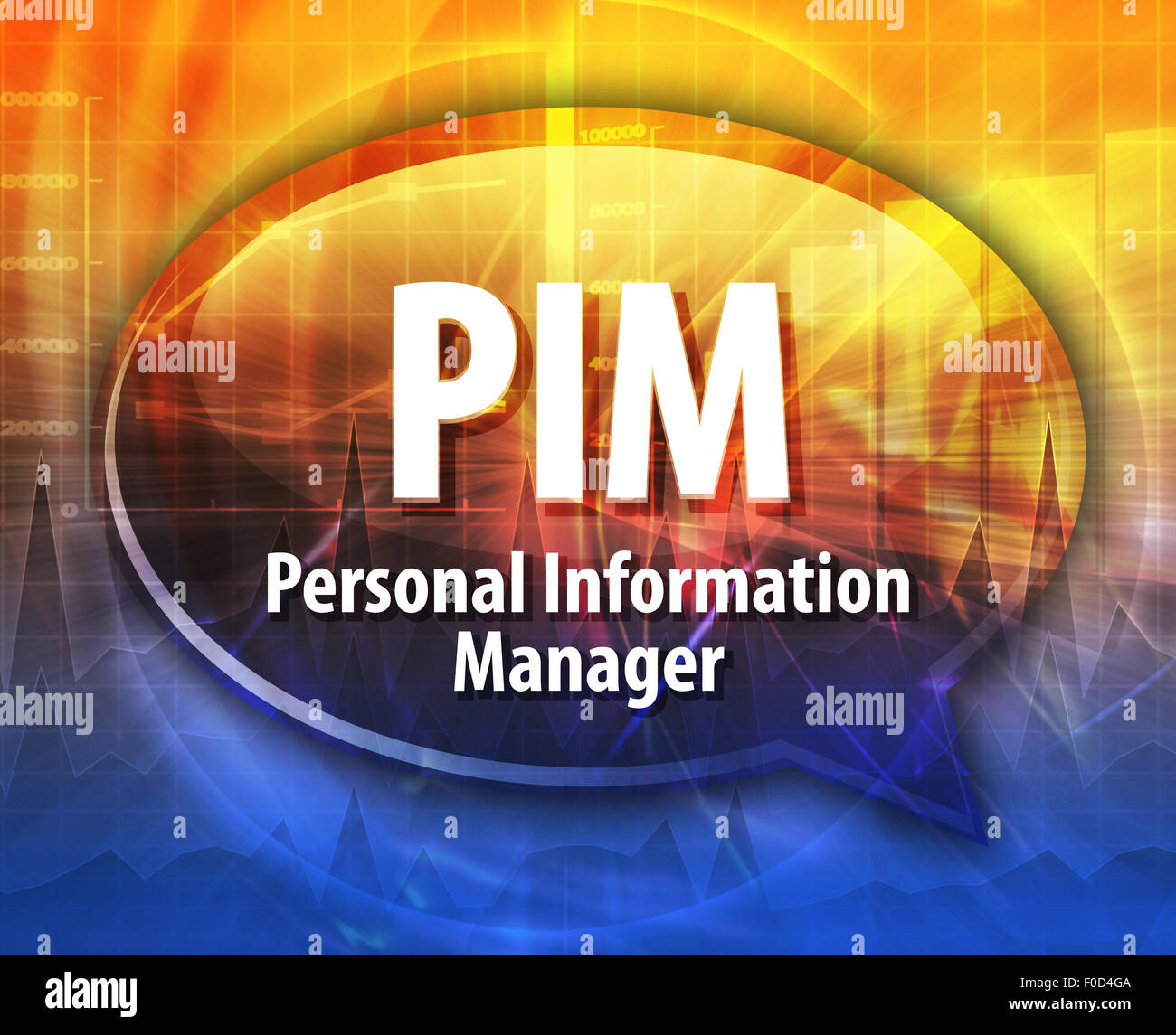 Speech bubble illustration of information technology acronym