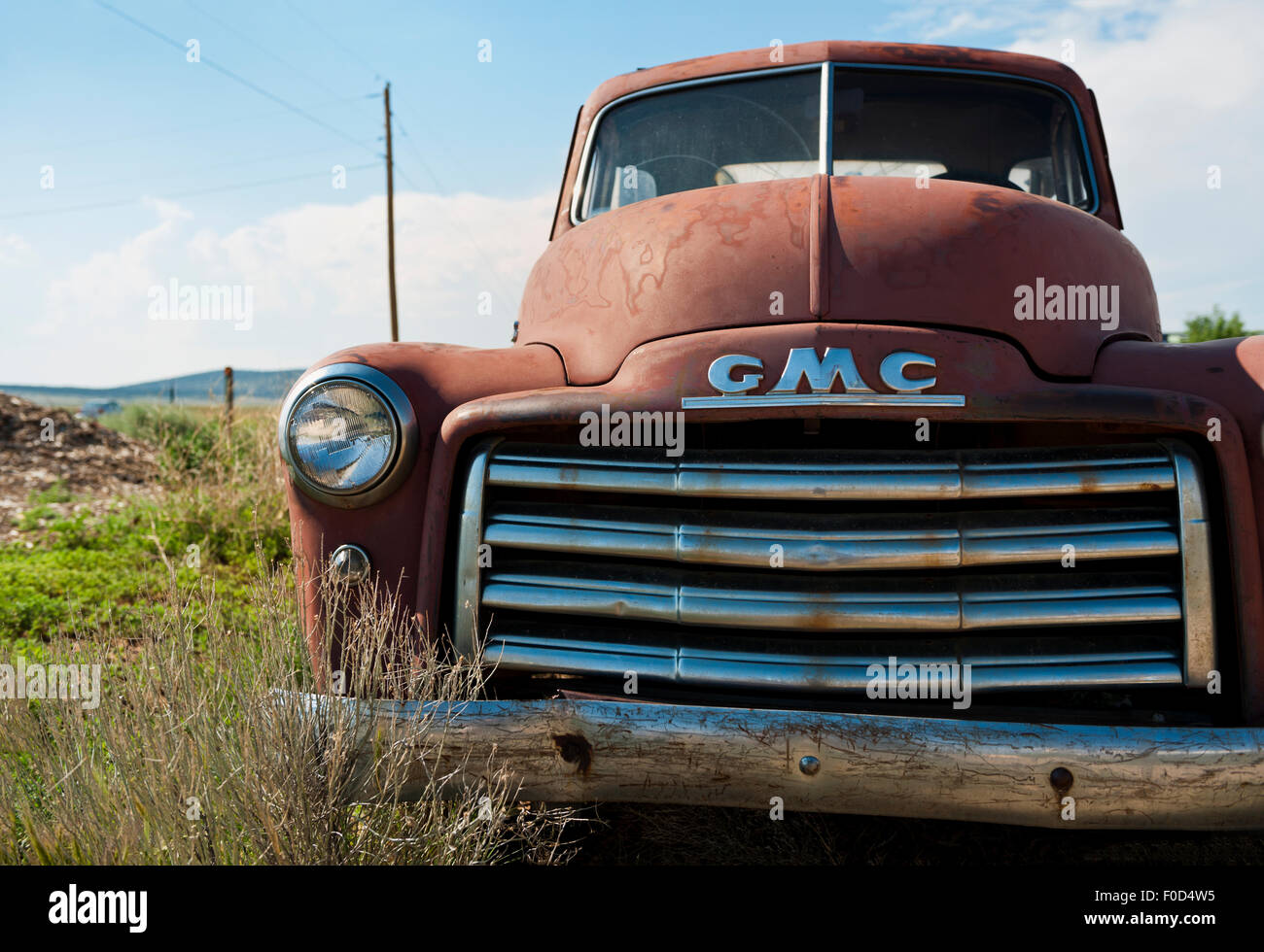 Vintage GMC Pickup Truck ,front view Stock Photo