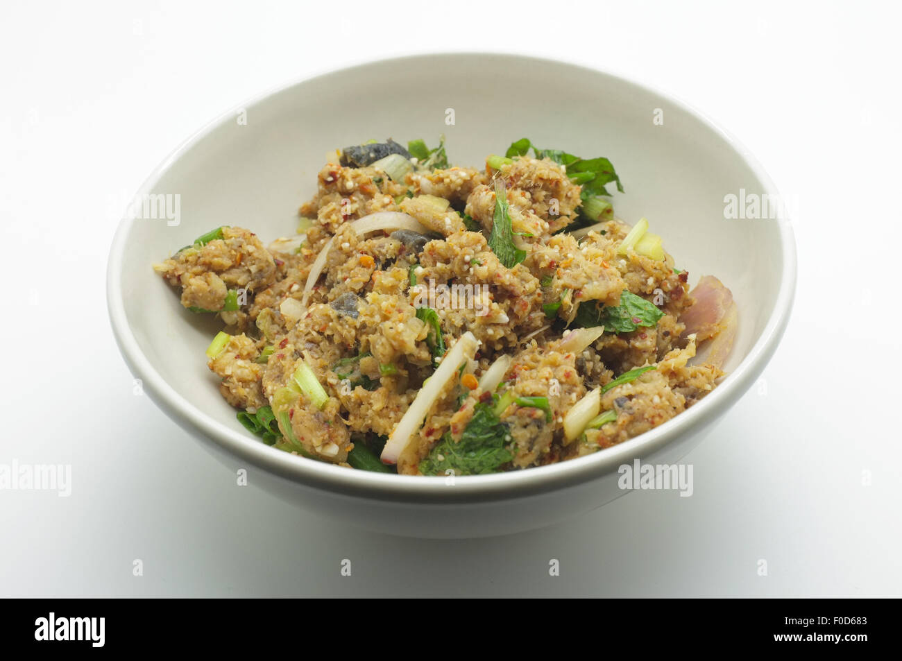 Spicy minced catfish, thai food Stock Photo Alamy
