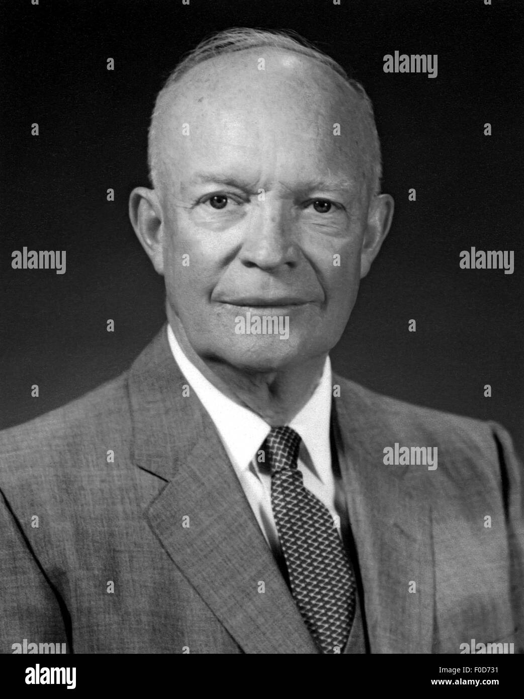 President Dwight Eisenhower portrait. Stock Photo