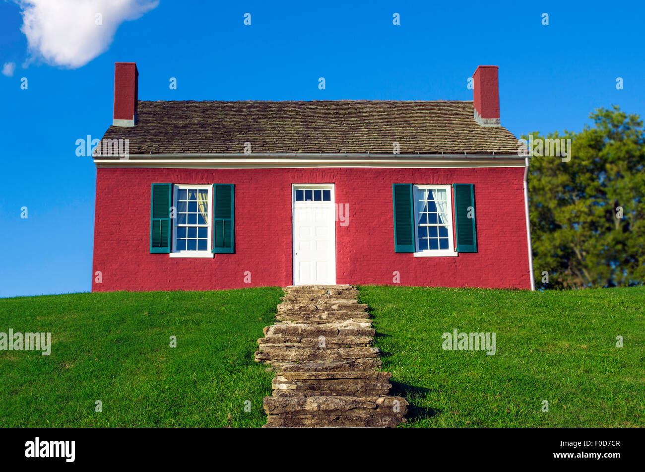 a vibrant picture of the historic john rankin house, a crucial stop for freedom on the underground railroad locatein ripley ohio Stock Photo