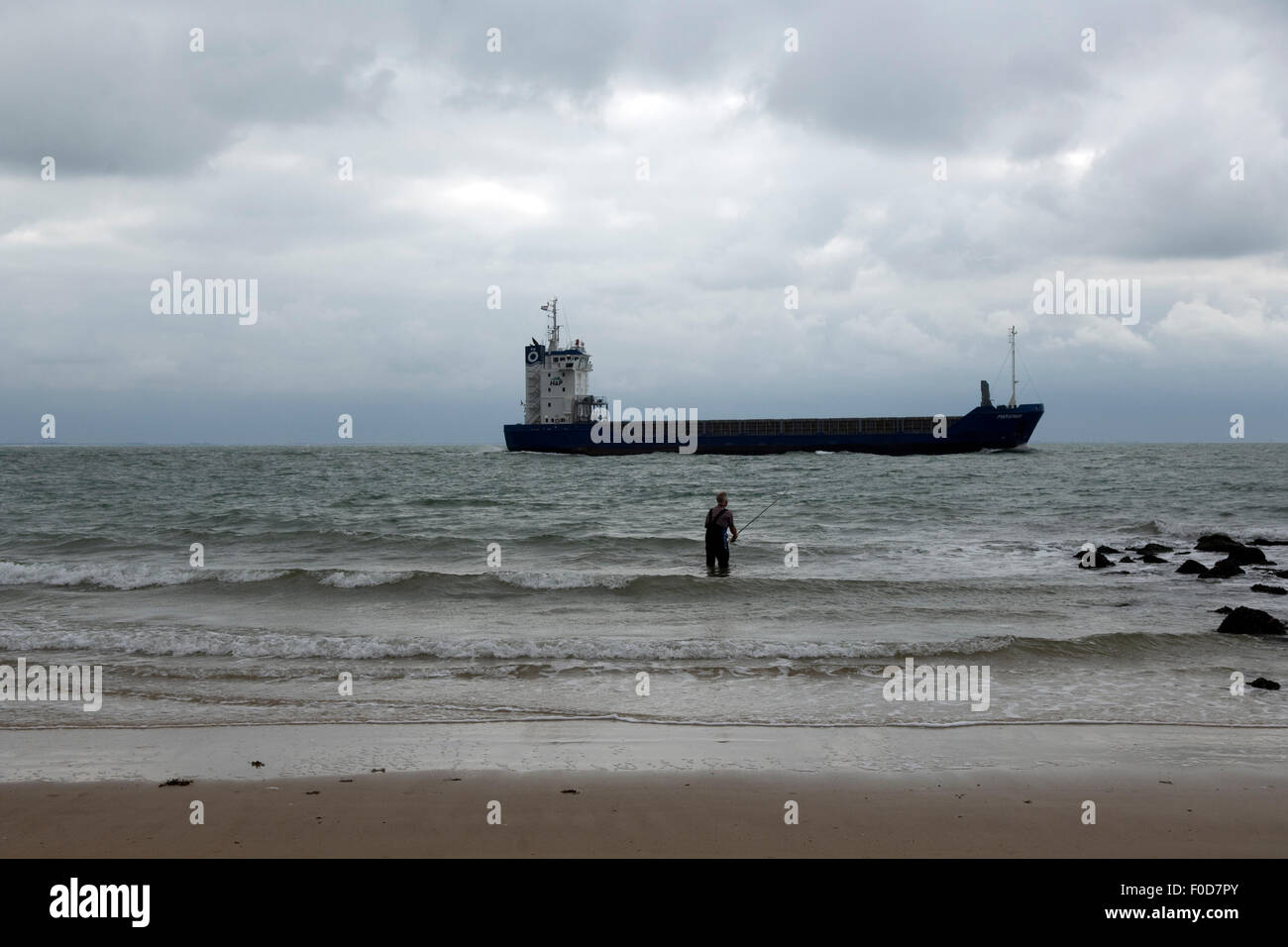 Angler; Nordsee; Stock Photo