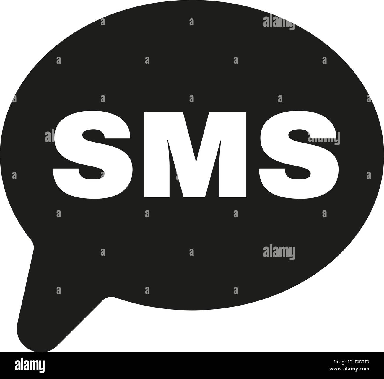 The sms icon. Text message symbol. Flat Stock Vector Image & Art - Alamy