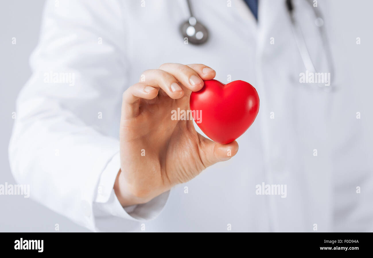 man hands with heart Stock Photo