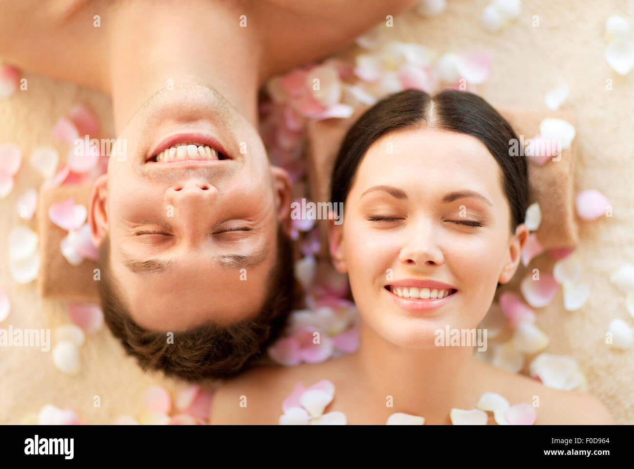 couple in spa Stock Photo