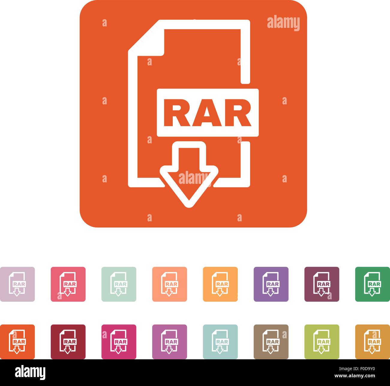 The RAR file icon. Archive and compressed symbol Stock Vector