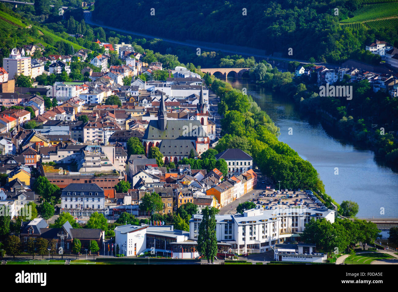 Bingen Am Rhein And Rhine River Rheinland Pfalz Germany Stock Photo Alamy