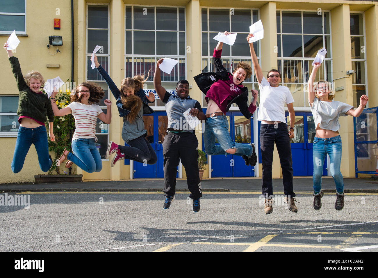 Celebrating exam results hi-res stock photography and images - Alamy