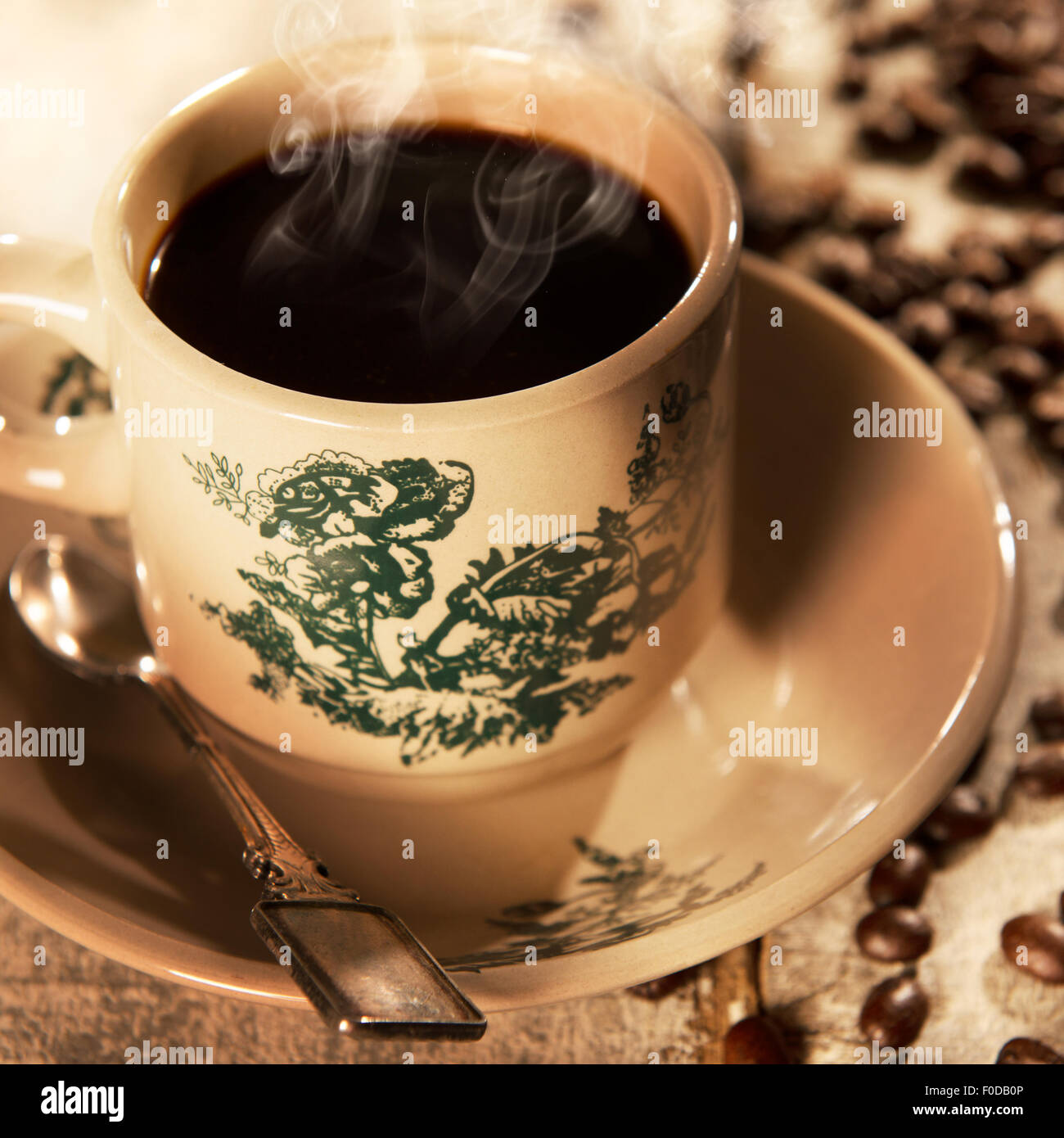  Steaming  traditional Hainanese style black  coffee  in 