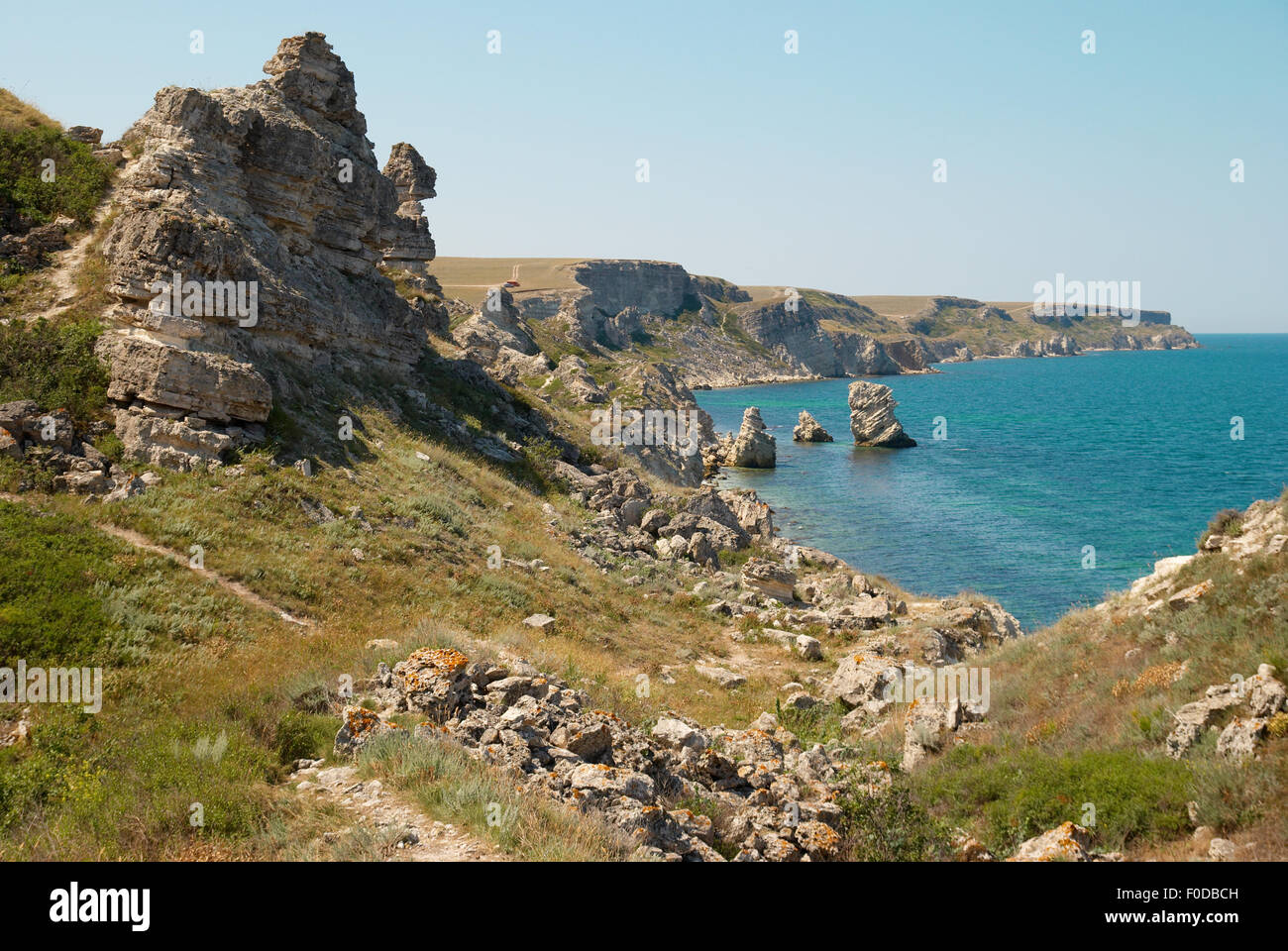 Big Rocks Many A coastline with many big rocks Stock Photo - Alamy