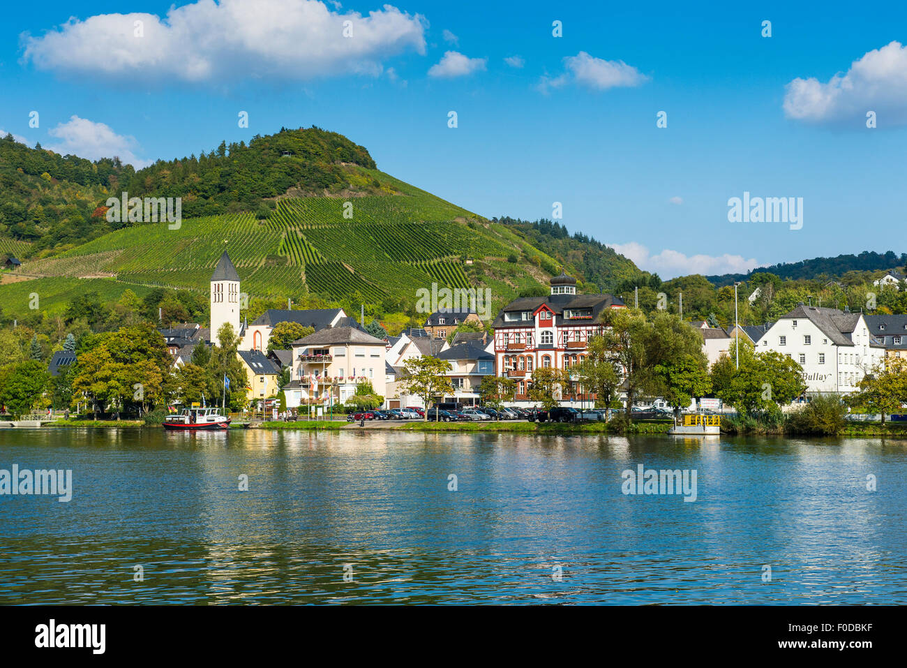 Townscape, Alf, Moselle valley, Rhineland-Palatinate, Germany Stock Photo