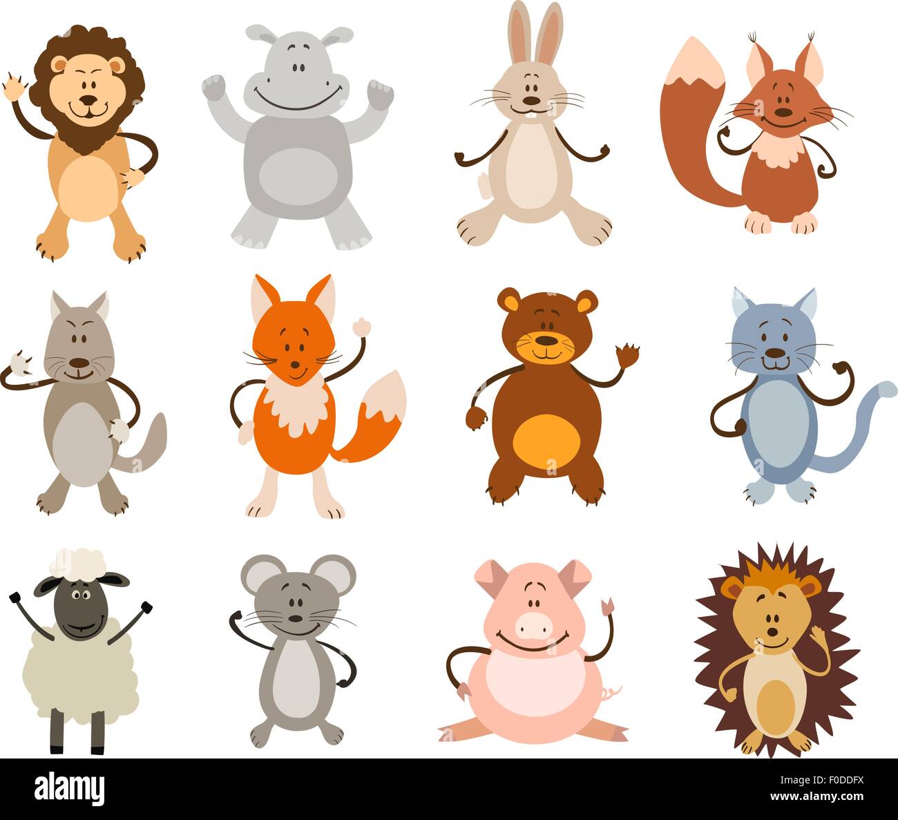 Cute animals drawing Stock Vector Images Alamy