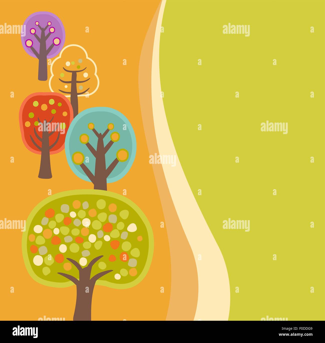 Cute forest trees Stock Vector Images Alamy