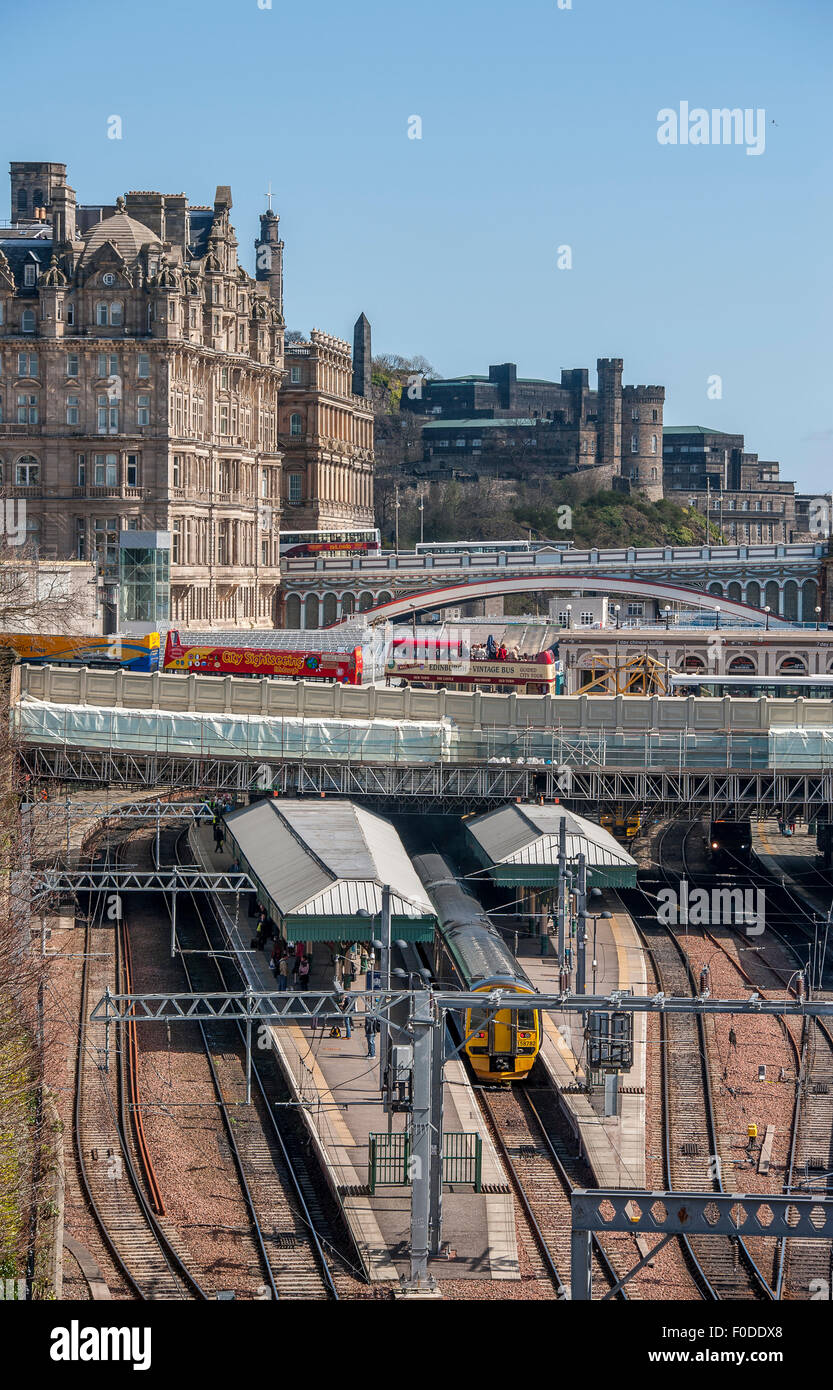 Edinburgh Waverley railway station, Scotland, United Kingdom Stock ...
