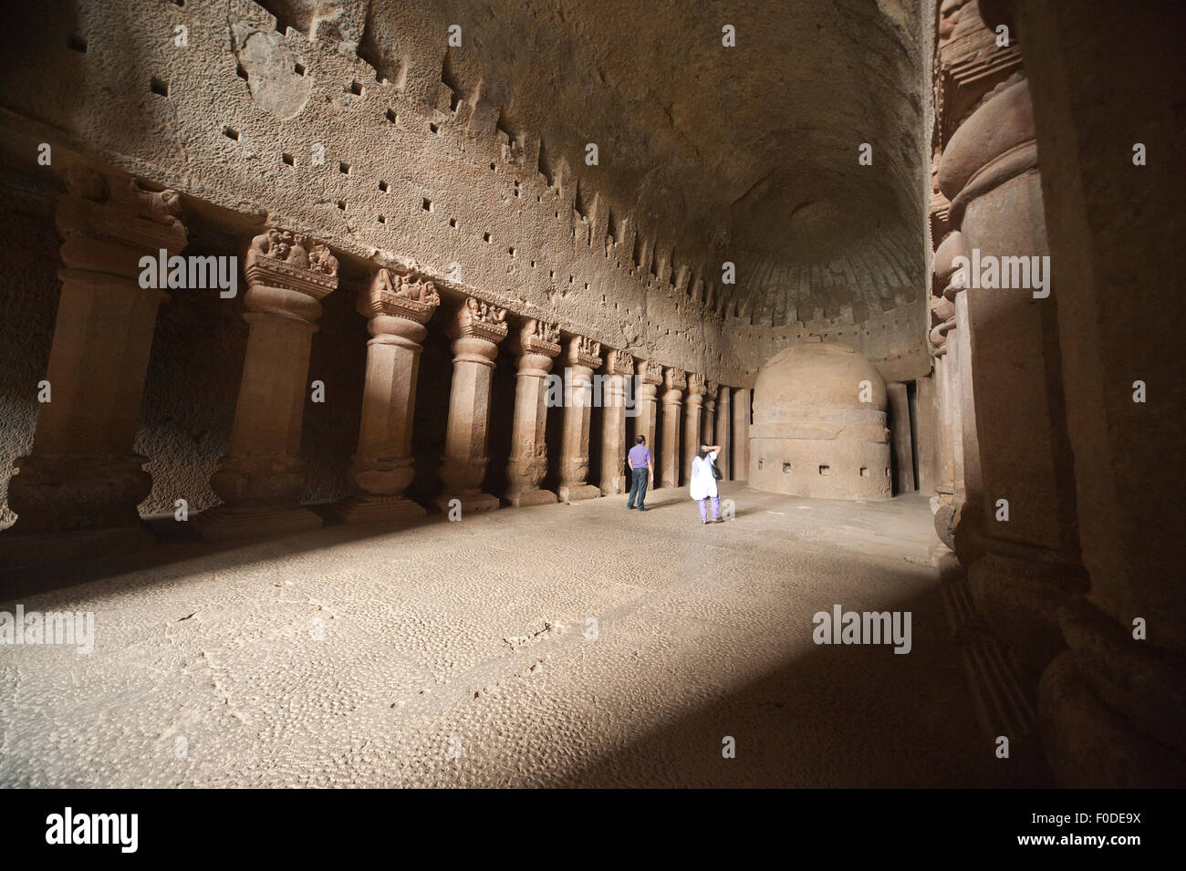 The Kanheri cave No 3, was shot in Sanjay Gandhi national park, Mumbai, India Stock Photo