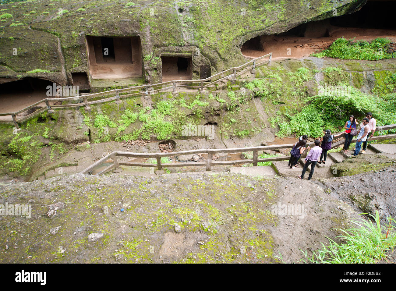 The Kanheri caves was shot in Sanjay Gandhi national park, Mumbai, India Stock Photo