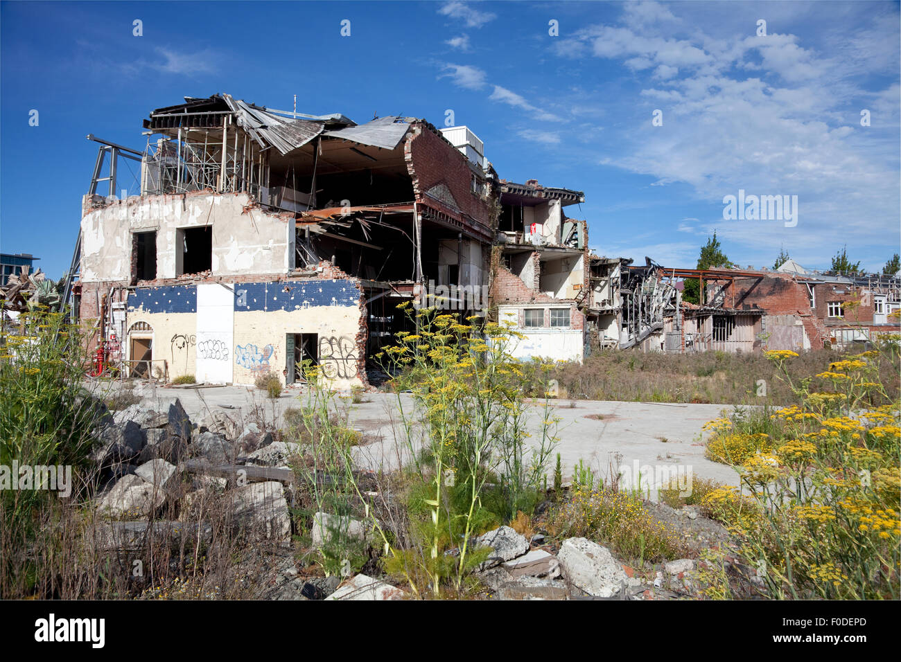 Earthquake damaged building, Christchurch, New Zealand Stock Photo