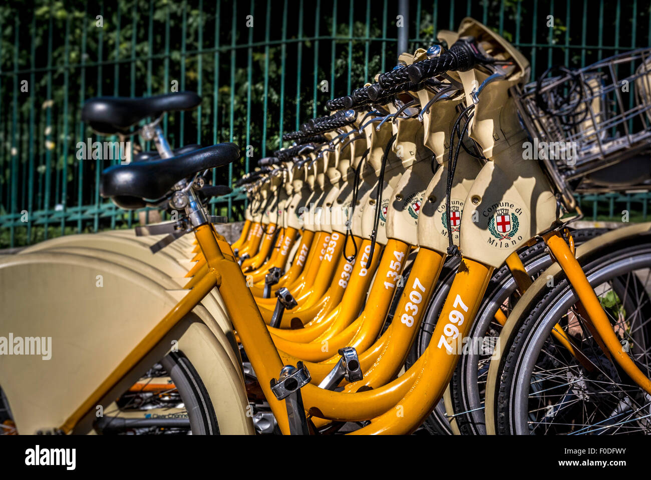 Self-service bike hire. Stock Photo