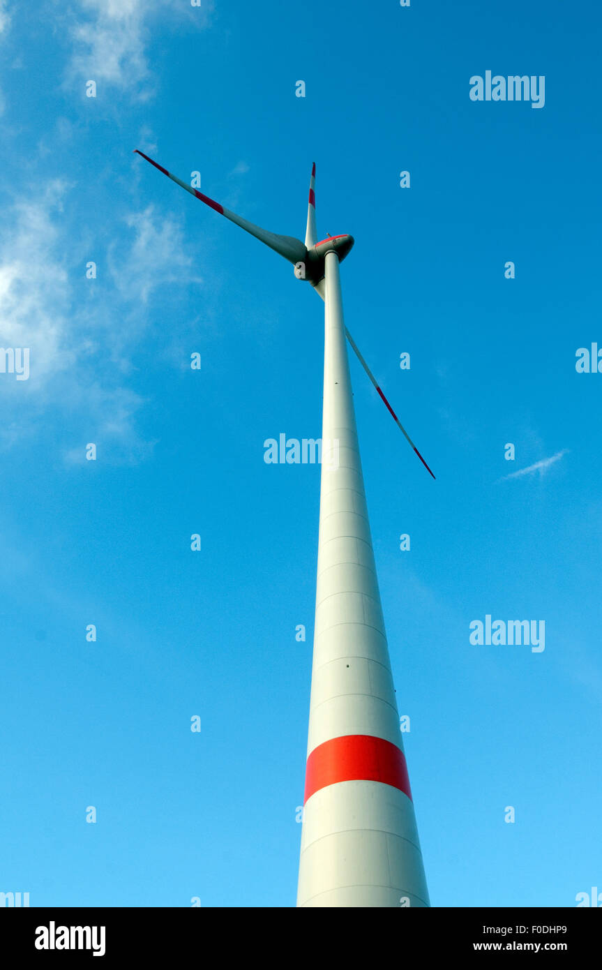 Windkraftanlage, Kemel, Hessen Stock Photo
