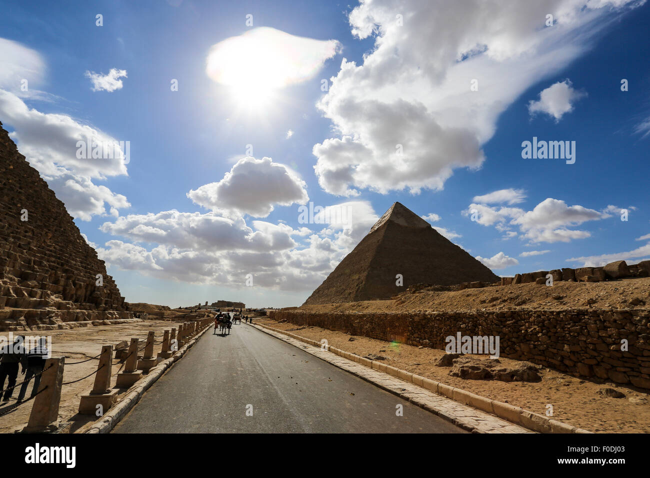 The Pyramids at Giza Cairo Egypt at morning Stock Photo