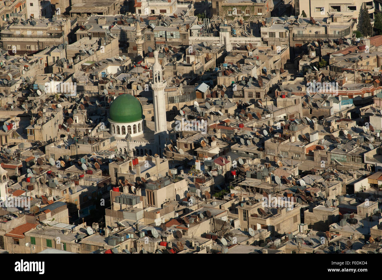 Damascus Aerial View Syria Stock Photo