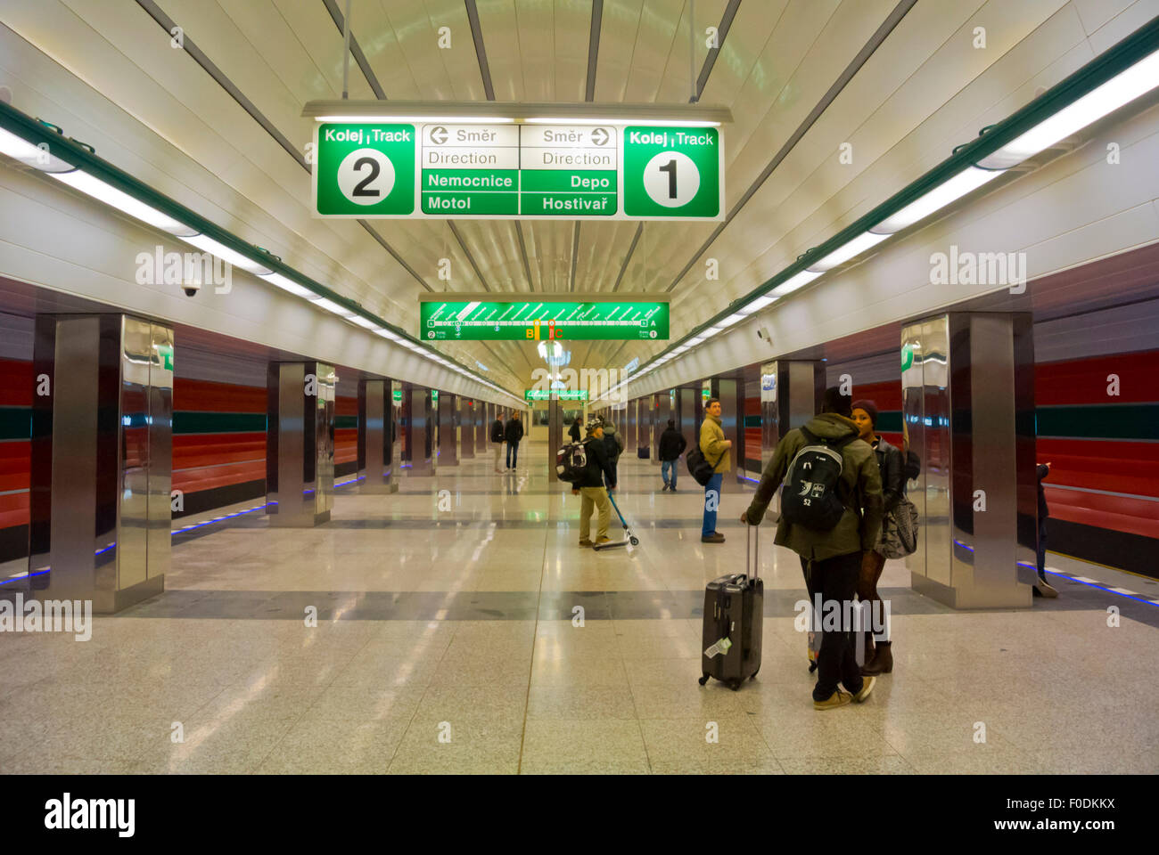 Nádraží Veleslavín, metro station opened April 6 2015, Veleslavin, Prague,  Czech Republic Stock Photo - Alamy