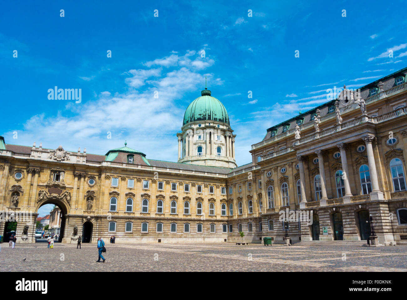 Inner courtyard, Budavari Palota, the Castle, Castle district, Buda, Budapest, Hungary Stock Photo