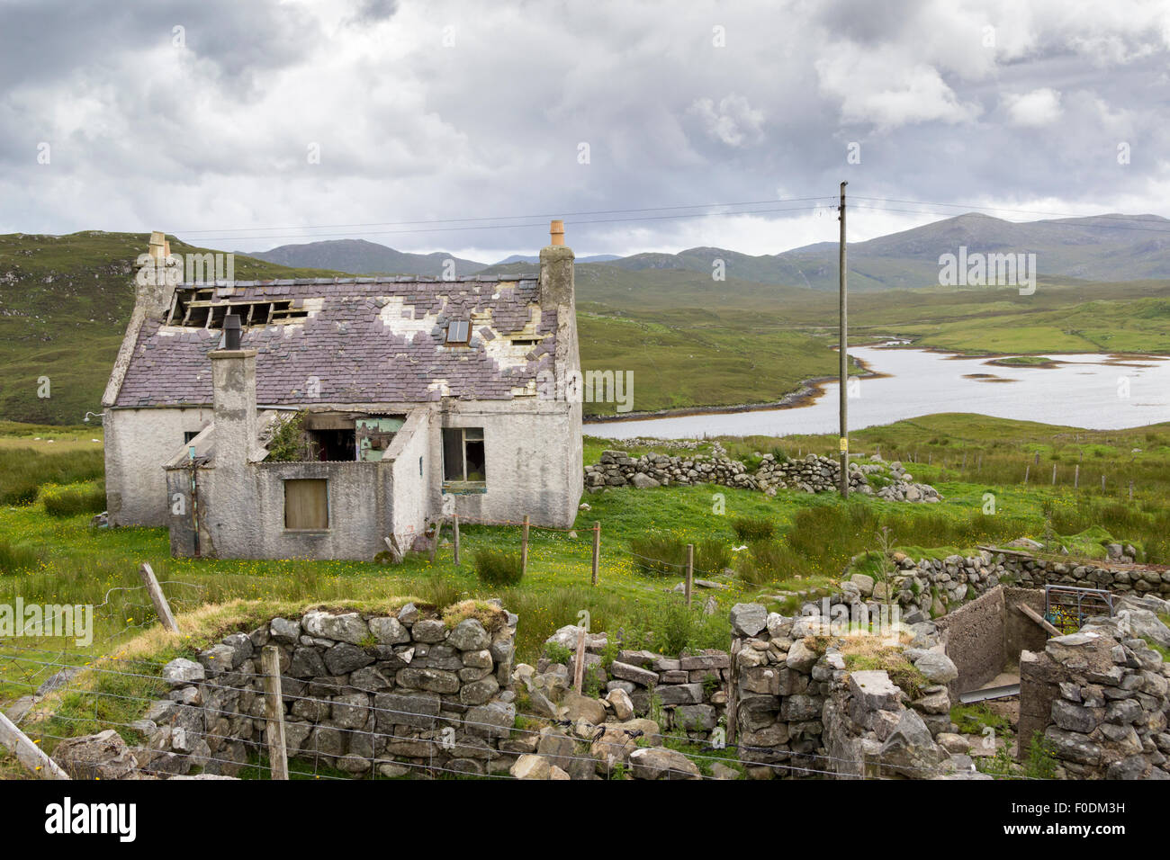 Old Derelict House Balallan Isle of Lewis Western Isles Outer Hebrides