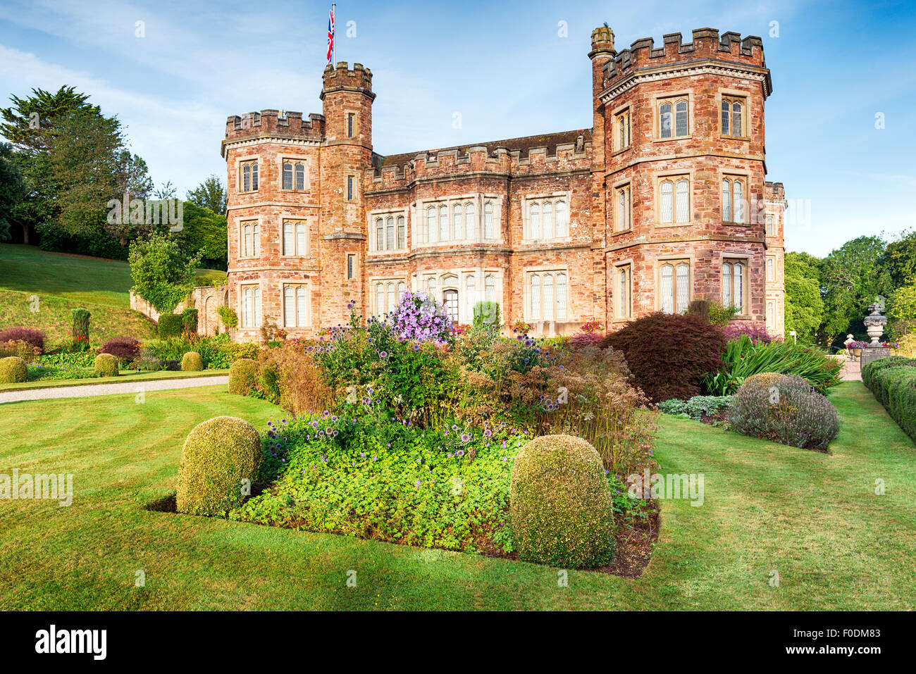 An English statley home at Mount Edgcumbe in Cornwall Stock Photo