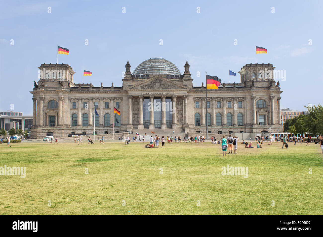 The Reichstag building in Berlin: German parliament Stock Photo