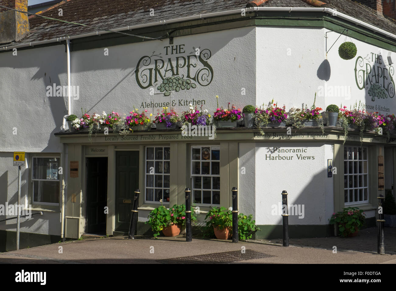 Falmouth a town and Port in Cornwall England UK The Grapes Pub Stock Photo