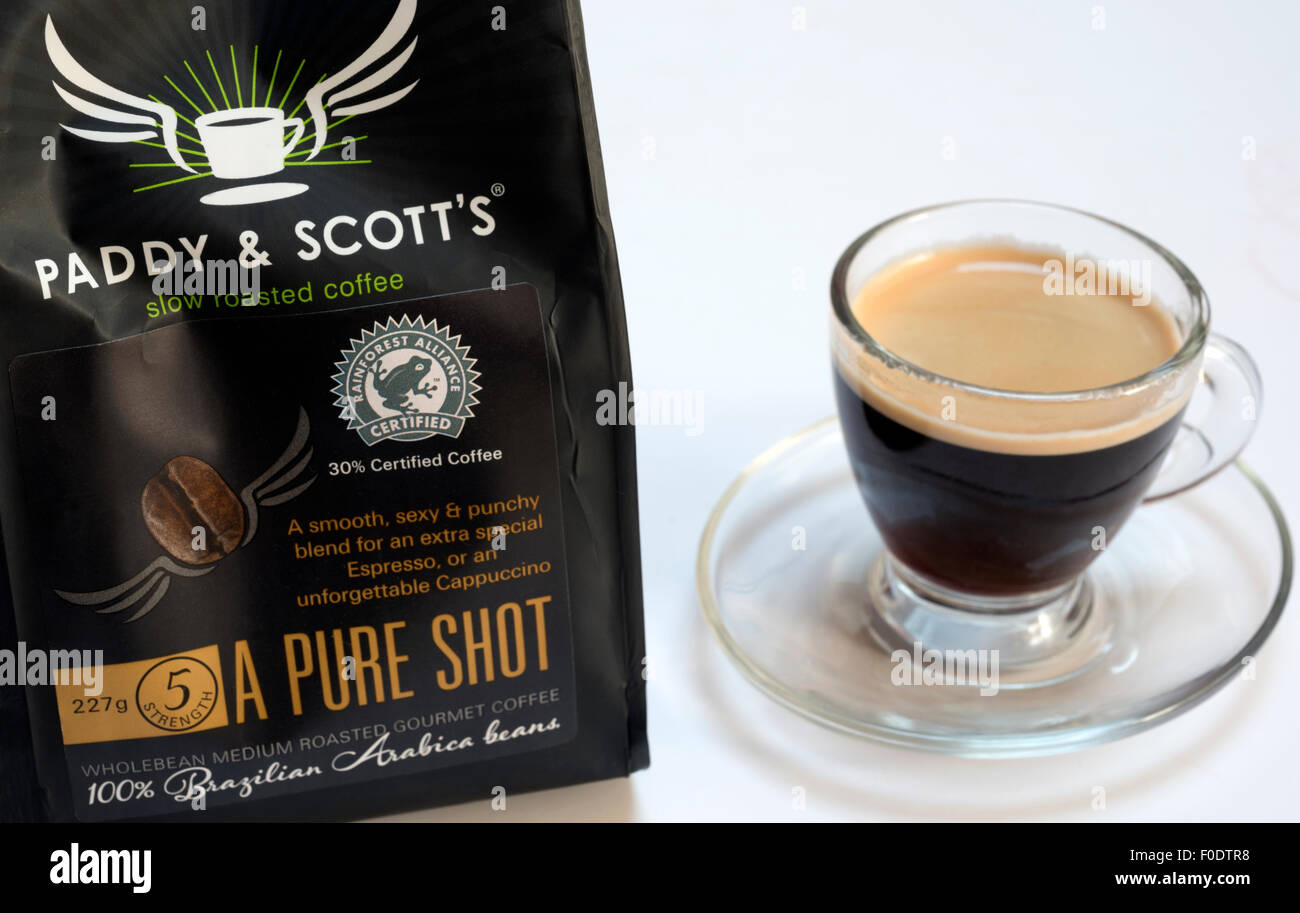 Paddy & Scotts slow roasted coffee beans Stock Photo Alamy
