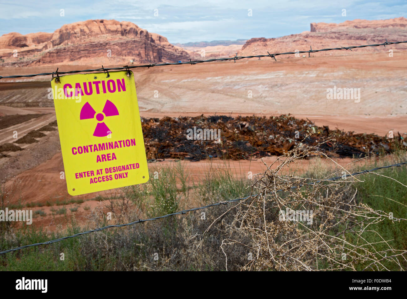 Moab, Utah - Radioactive uranium tailings cleanup. Stock Photo