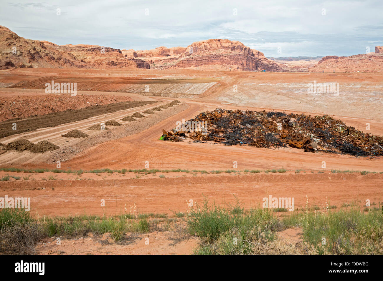 Moab, Utah - Radioactive uranium tailings cleanup. Stock Photo