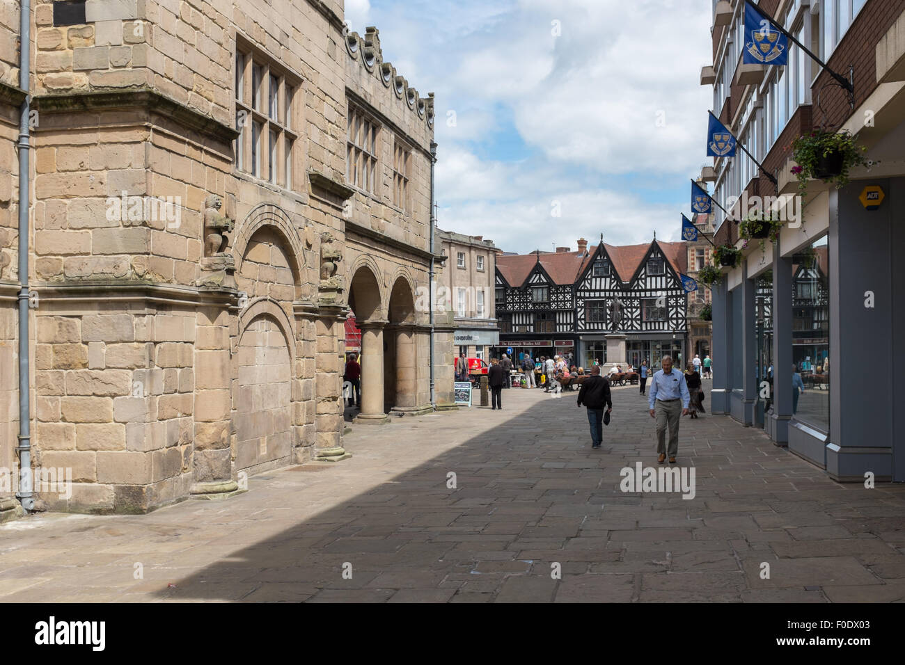 The Old Market Hall in Shrewsbury Square, Shrewsbury Stock Photo Alamy