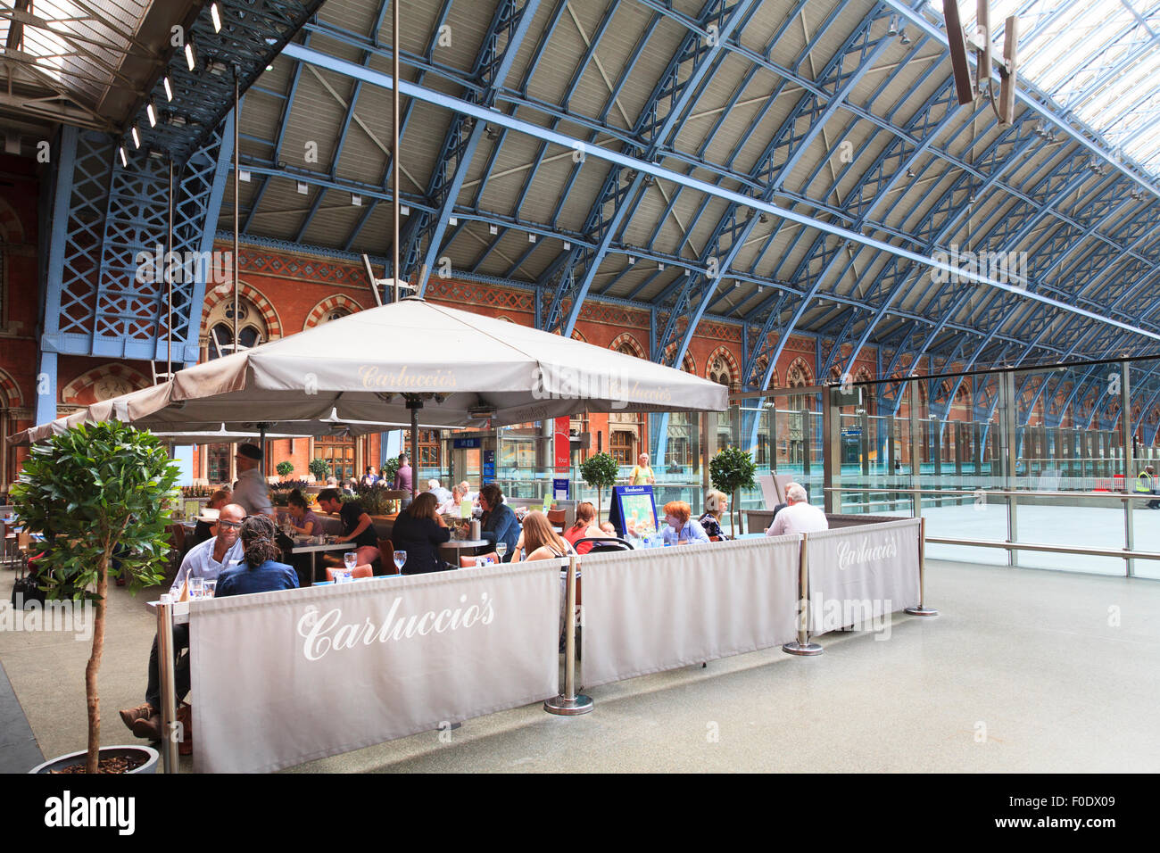 Carluccio's restaurant at St Pancras Railway Station London Stock Photo