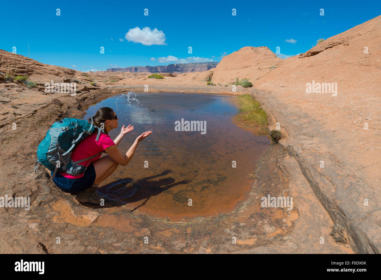 Woman splashing face hi-res stock photography and images - Alamy