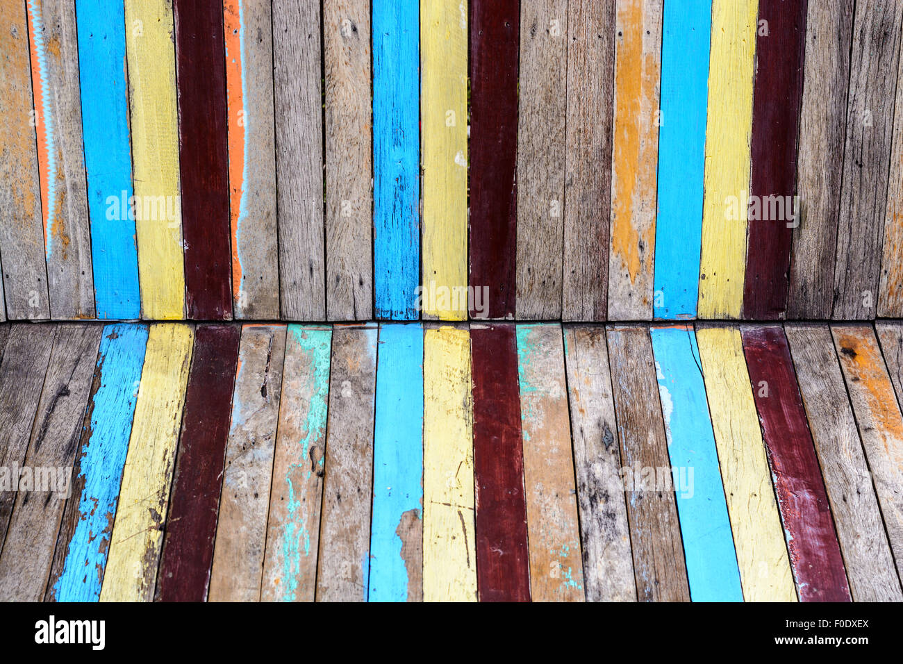 Slat colourful are yellow blue and brown Stock Photo