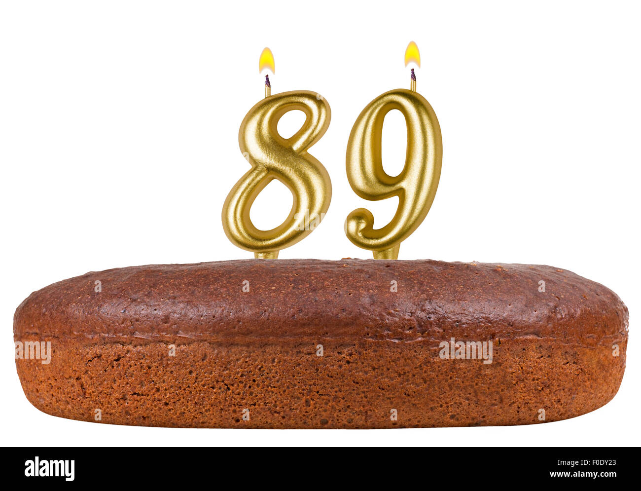 birthday cake candles number 89 isolated Stock Photo