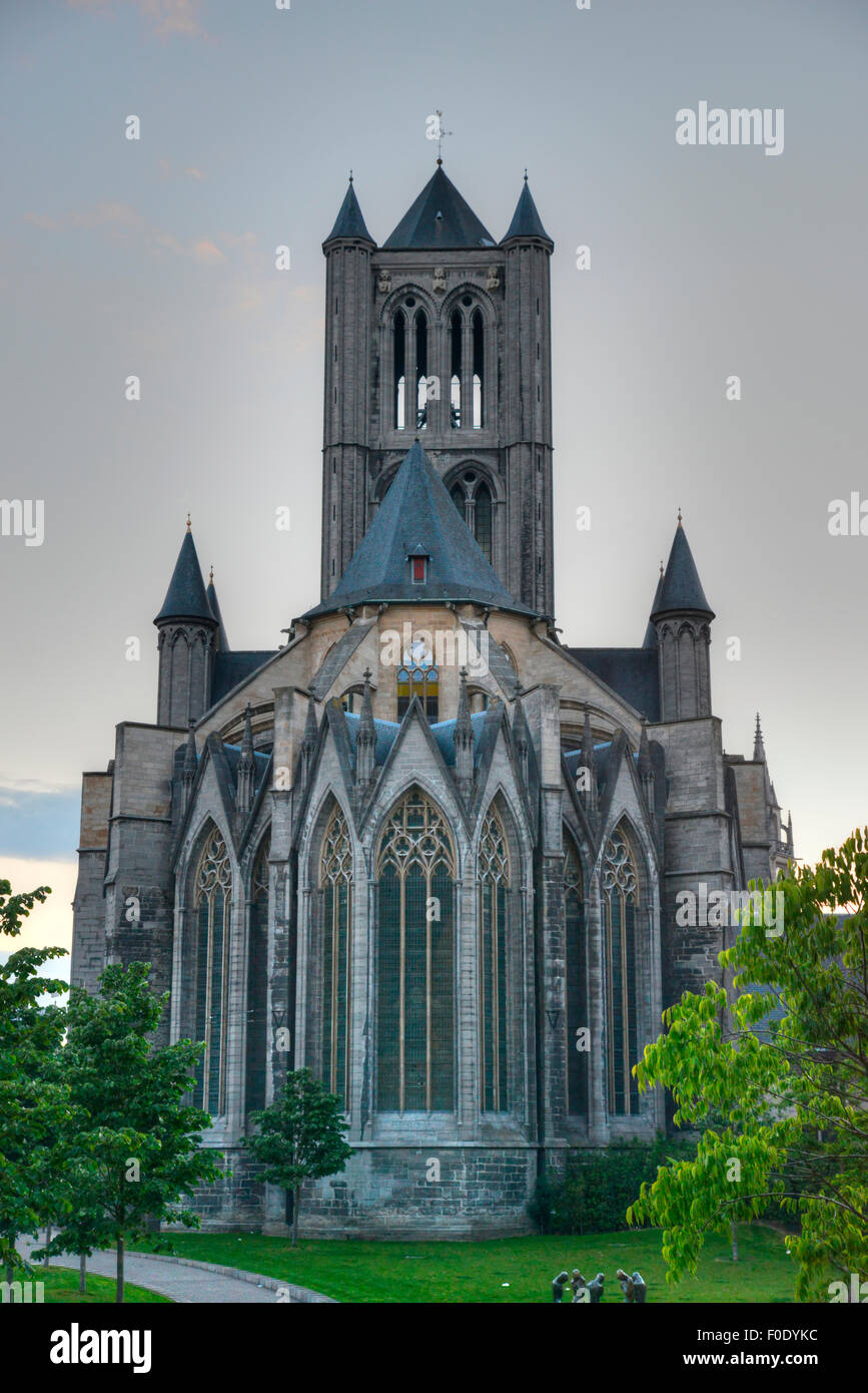 Saint Nicholas Church at Ghent, belgium Stock Photo