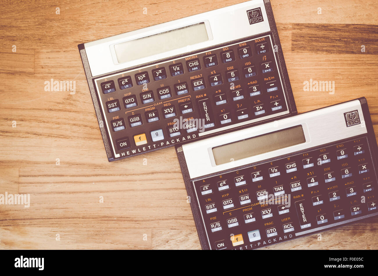 HP-15C and HP 11C programmable scientific calculator made by Hewlett-Packard  - hand held electronic device Stock Photo - Alamy