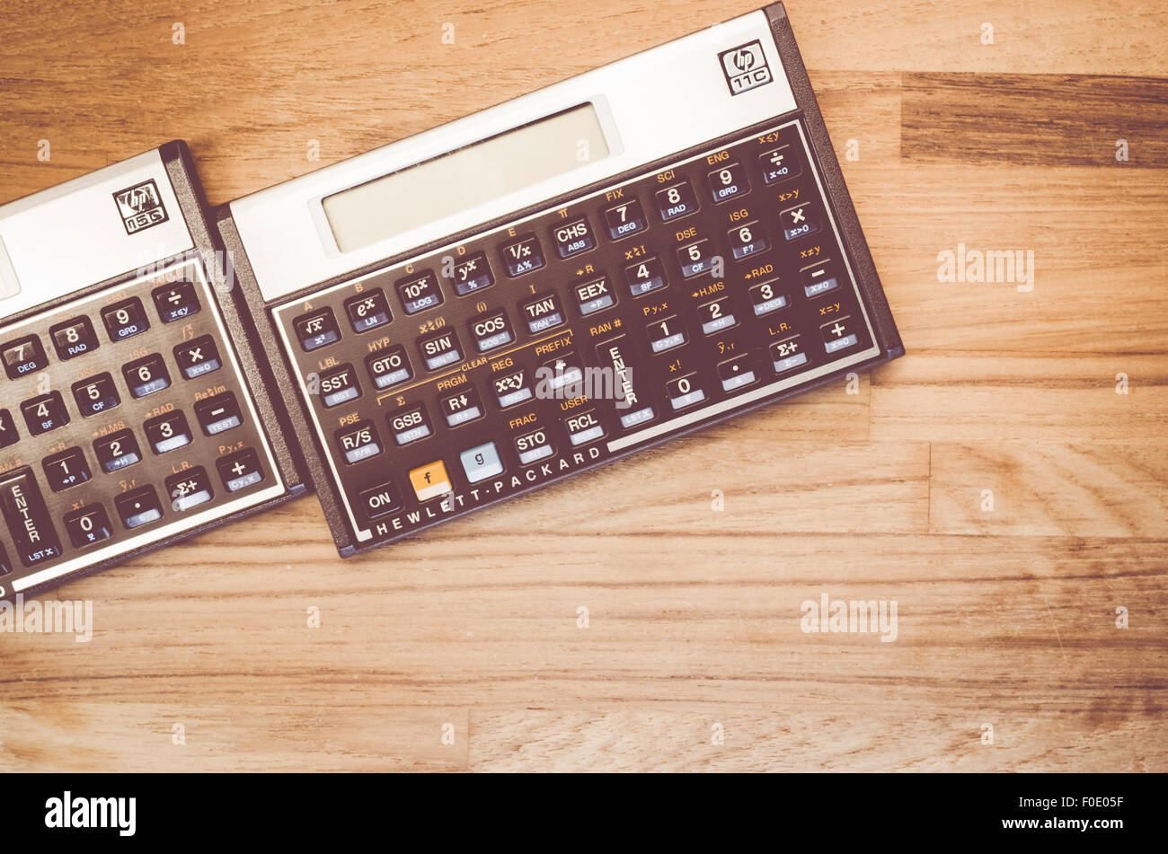 HP-15C and HP 11C programmable scientific calculator made by  Hewlett-Packard - hand held electronic device Stock Photo - Alamy