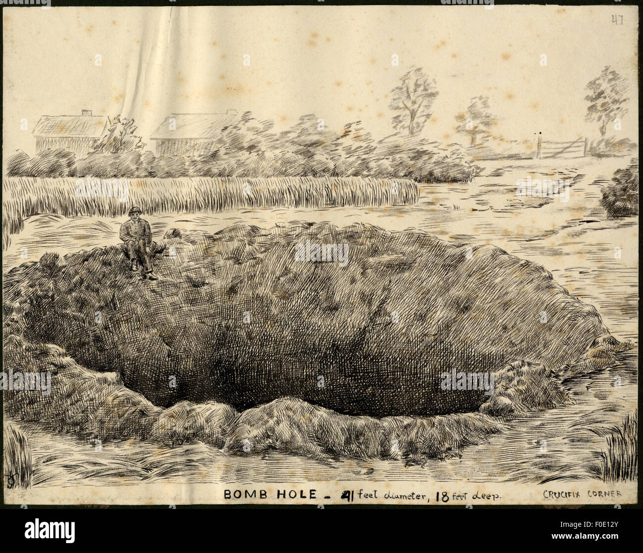 Bomb Hole 41 Feet Diameter, 18 Feet Deep Crucifix Stock Photo Alamy