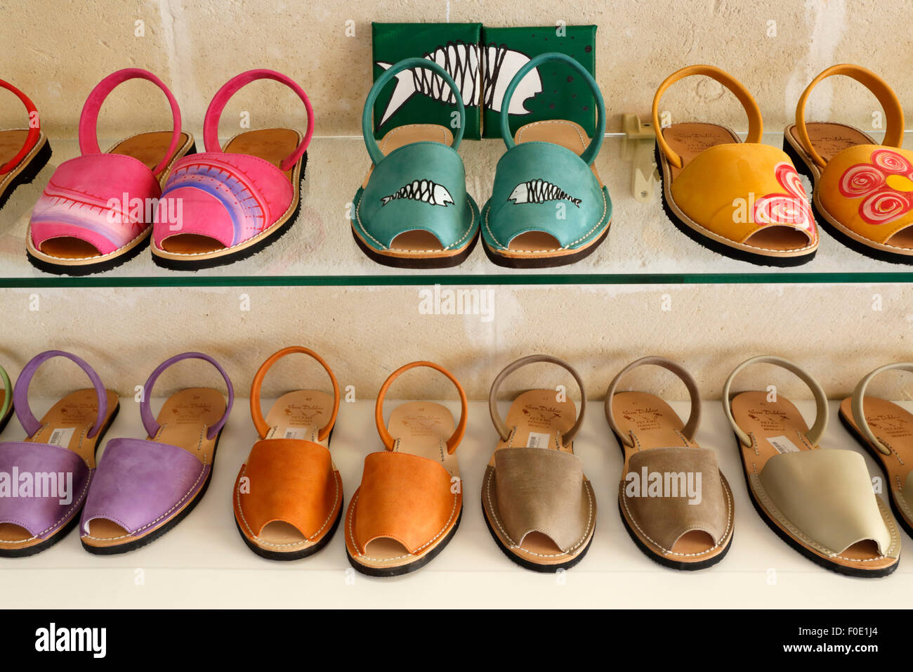 Famous Menorcan sandals, Menorca, Balearic Islands, Spain, Europe Stock  Photo - Alamy