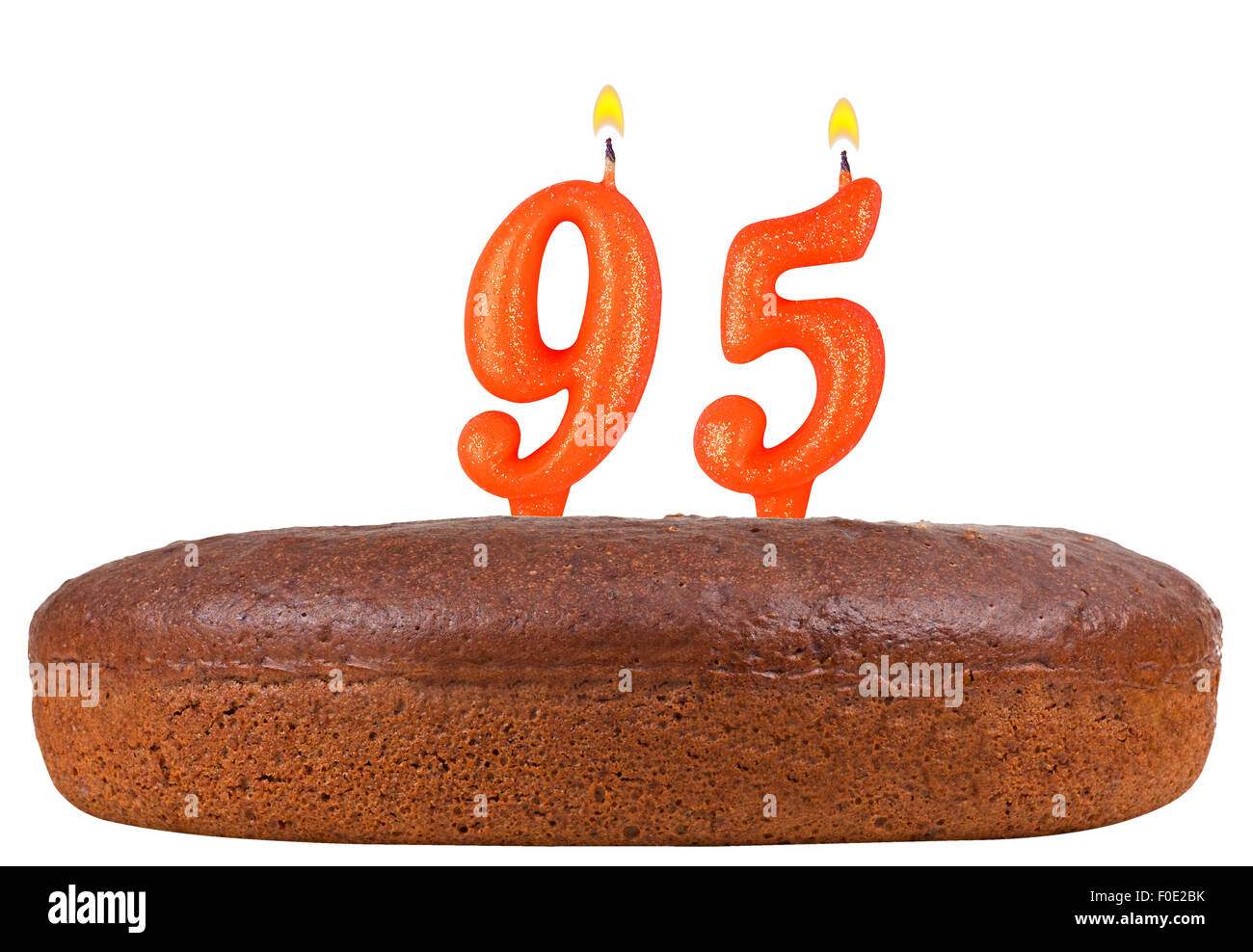 Birthday Cake Candles Number 95 Isolated Stock Photo