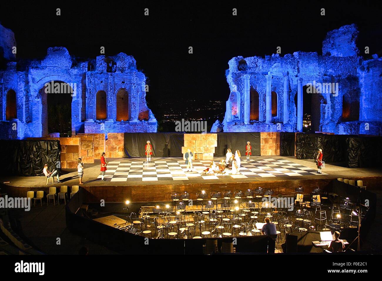 Italy, Sicily, amphi theater, performance, taormina, opera, Carmen