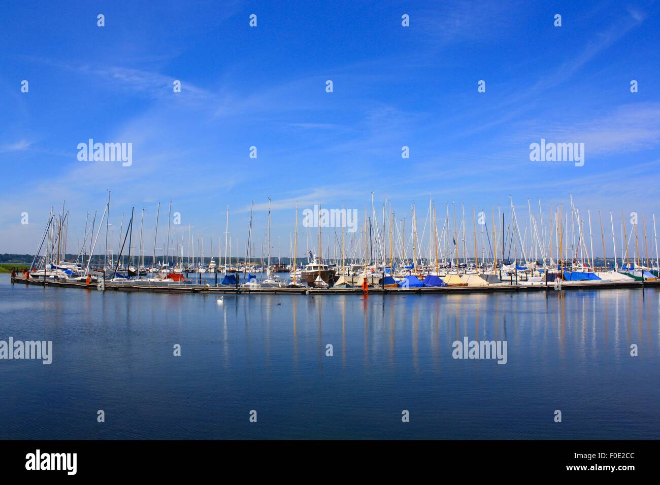 Glucksburg, germany, marina, park, nature, sea, east sea, beautiful day, sunny, boating, boats, sailing Stock Photo