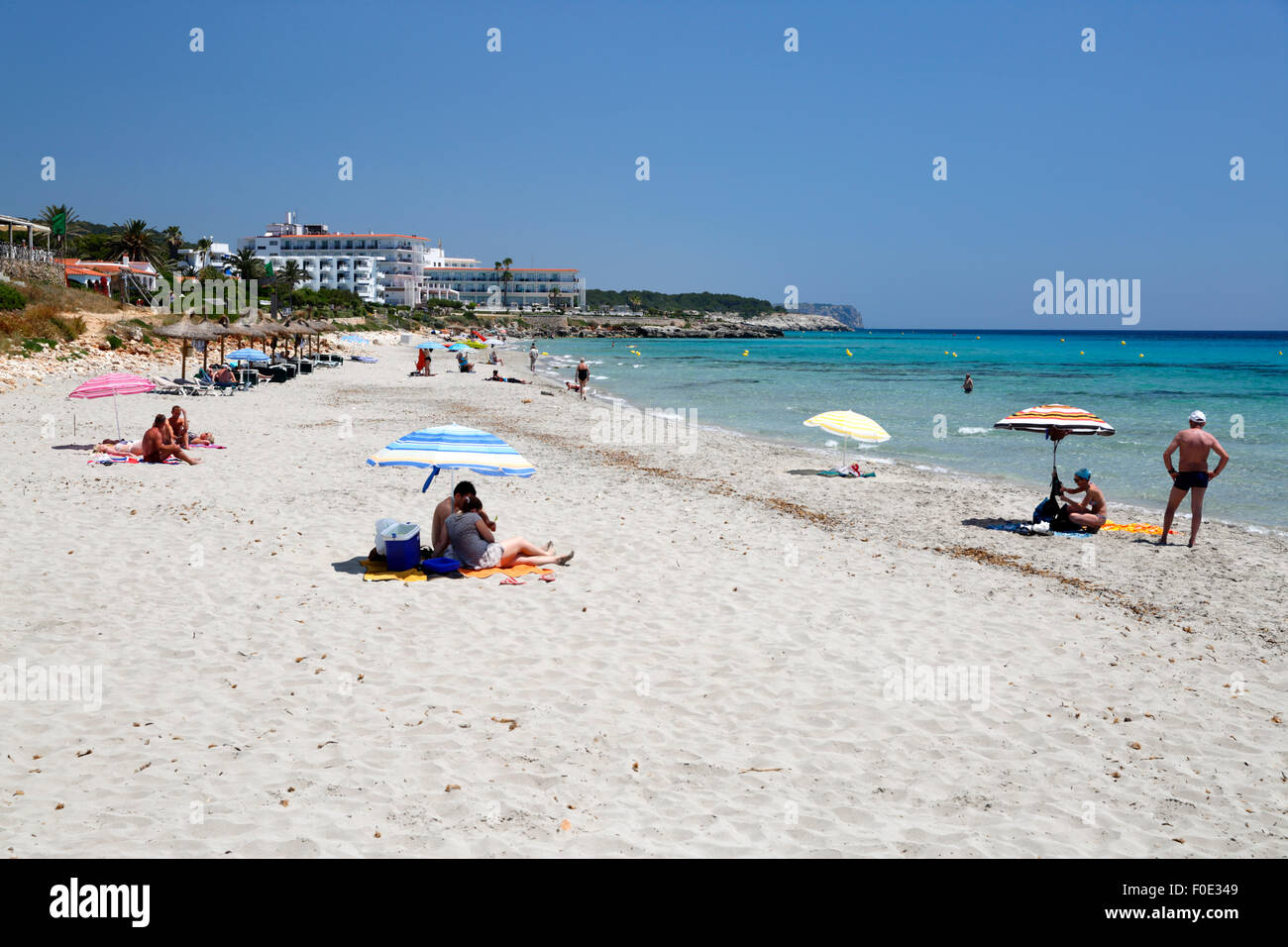 Platja de Sant Tomas (Sant Tomas beach), Sant Tomas, South Coast, Menorca, Balearic Islands, Spain, Europe Stock Photo