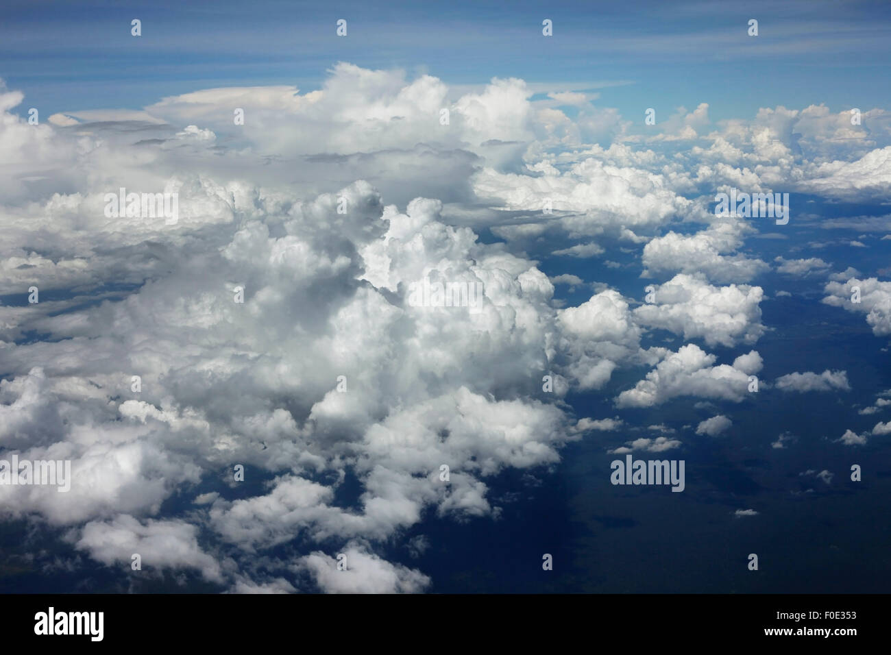 Clouds. A view from a window of the plane Stock Photo