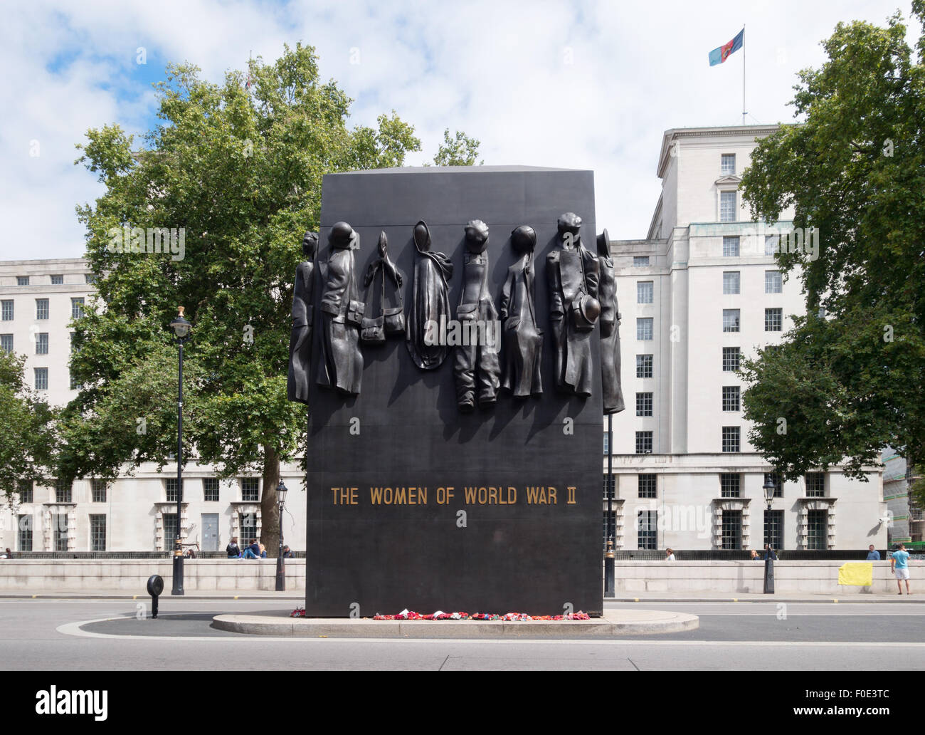 The Women of World War II war memorial, Whitehall, London England UK Stock Photo